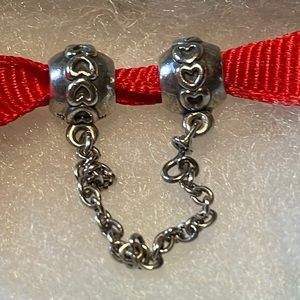 New Authentic Pandora Silver 925 ALE  Charm Love Connection Safety Chain 791088